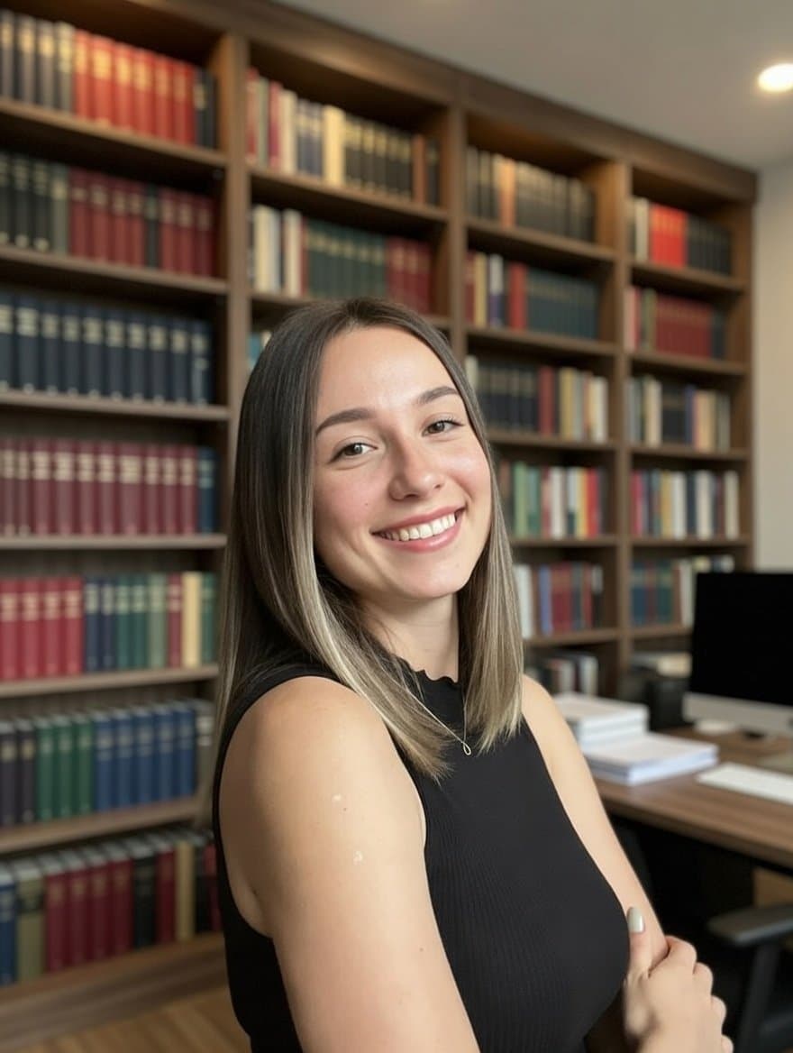Nutritionist İpek Baro smiling in her office